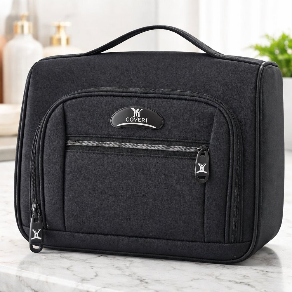 YY Coveri Navy Blue Travel Toiletry Bag